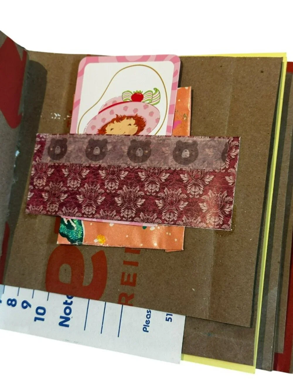 Mini Junk Journal OOAK Writing Artwork Handmade Book Upcycled Inner Child